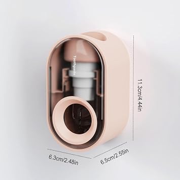 Automatic Toothpaste Dispenser, Wall Mounted Toothpaste Squeezer, No Drilling Required for Bathroom Pink