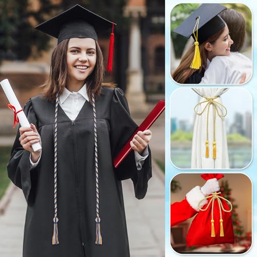 Image of ONUPGO Graduation Honor Cord, Multi-Color Graduation Cords Rayon Braided Tassel Cord for 2026, 68 inch Polyester Yarn Long Robe Honor Rope for Graduation Students, Bachelor Gown