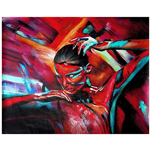 Legendarte C-44 Cuadro Tentación diabólica. Pintura Pintada a Mano. Óleo sobre Lienzo, Multicolor, 60x80