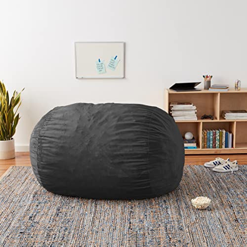 Chill Sack Bean Bag Chair Cover, 5-Feet, Microsuede - Charcoal - Image 3
