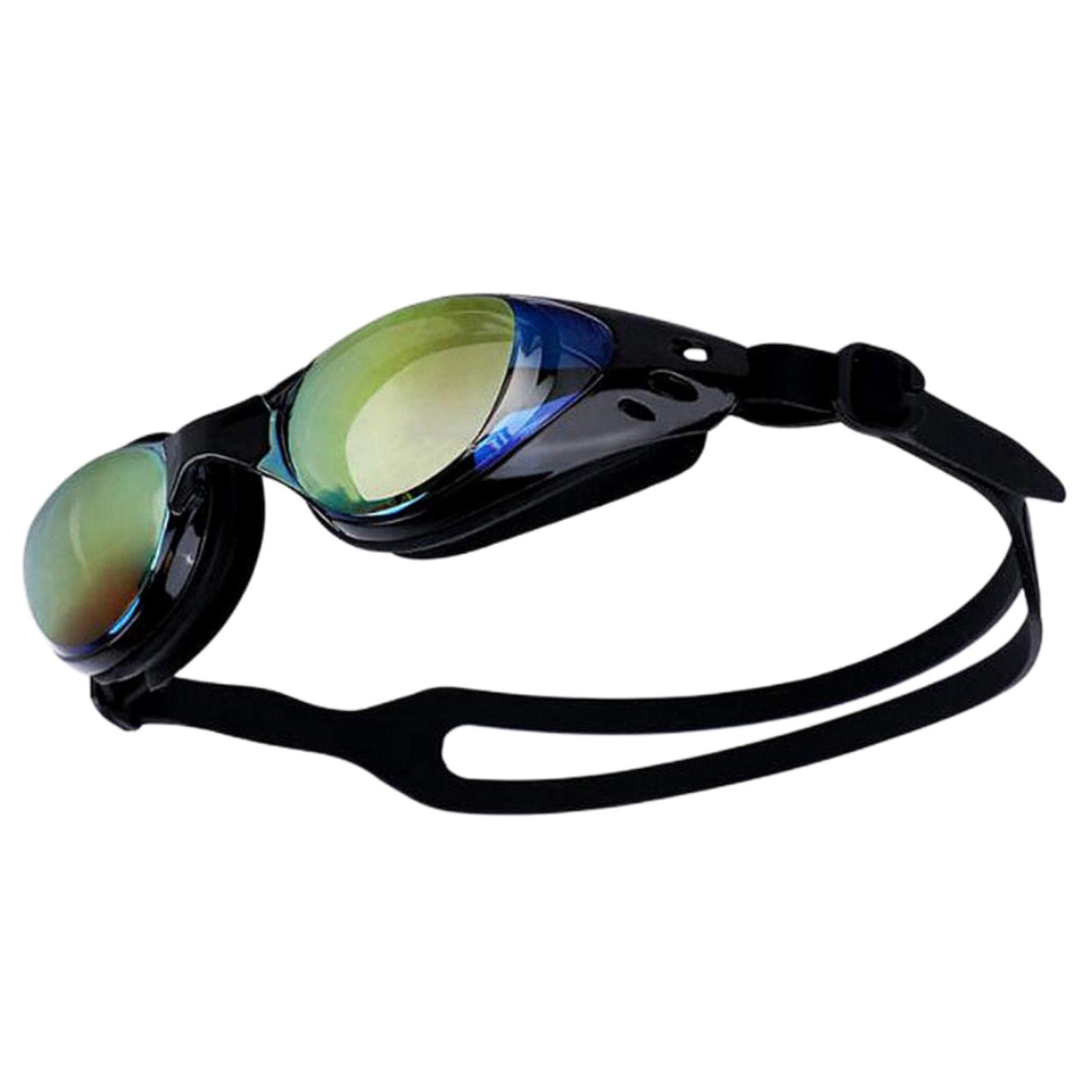 Gafas de natación. Gafas de natación Profesionales antivaho, UV, Ajustables, for Hombres y Mujeres, Impermeables, de Silicona, for Buceo en Piscina, Gafas for Adultos(Clear Black White)
