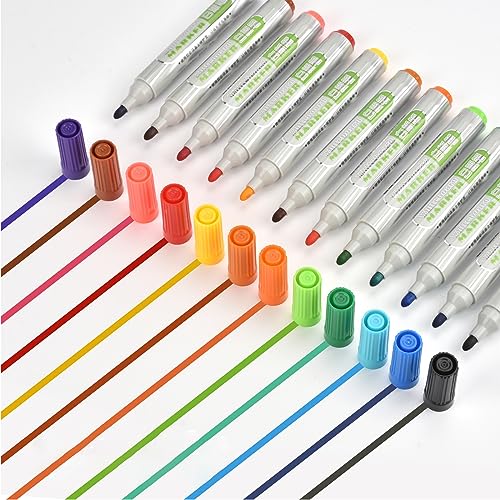 WIHFHGZ Whiteboard Marker Set, 12 Farben, Schnell Trocknend, Multifunktional, 12 Stifte - Leicht Abwischbar, Vielfältig Einsetzbar, Für Büro, Schule und Zuhause WIHFHGZ Whiteboard Marker Set, 12 Farben, Schnell Trocknend, Multifunktional, 12 Stifte - Leicht Abwischbar, Vielfältig Einsetzbar, Für Büro, Schule und Zuhause