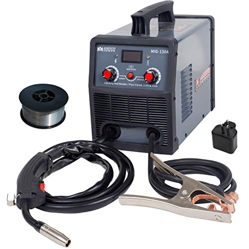 Amico MIG-130A, 130 Amp MIG/Flux Core Wire Welder, 115/230V Dual Voltage IGBT Inverter Welding Soldering Machine #1