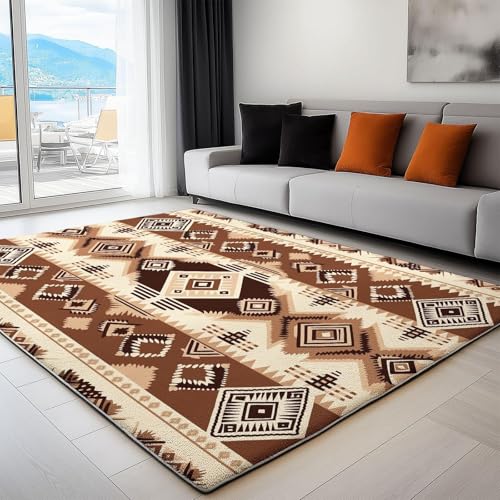 Tapis aztèque doux et résistant pour chambre style ethnique - 5