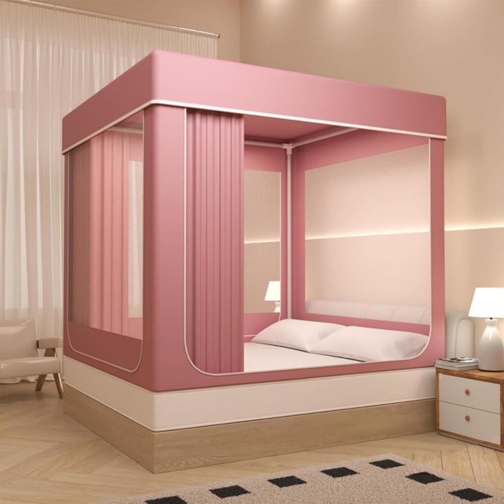 月印 本麻の蚊帳 4.5畳用 白×藍色グラデーション ヴィンテージ品 蚊帳