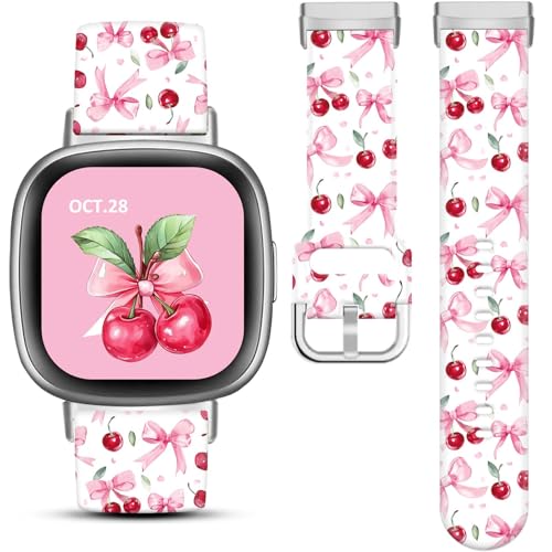 Strenme �s���N���{���{�E�`�F���[�E�H�b�`�o���h Fitbit Versa 4/Versa 3/Sense 2/Sense�Ή� �t���[���������p�X�}�[�g�E�H�b�`�X�g���b�v