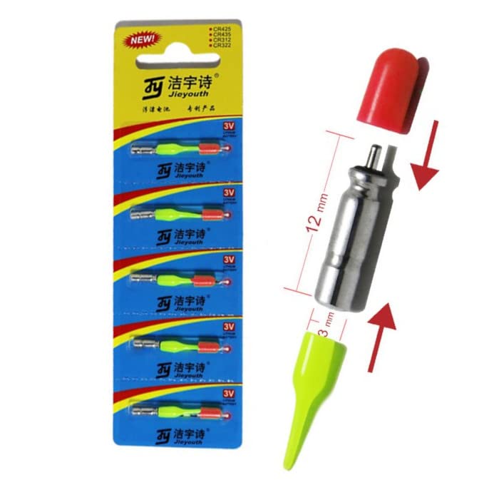 Jieyouth 5pcs LED Fishing Glow Stick for Fishing Float, Fishing Bobber, Rod Tip (Red)