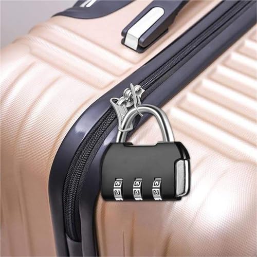 Cadenas à code 3 chiffres rose mini serrure à combinaison pour bagage de voyage - 8