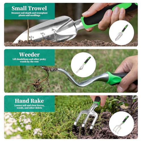 Set de herramientas de jardinería 7 piezas con bolsa miniatura 4