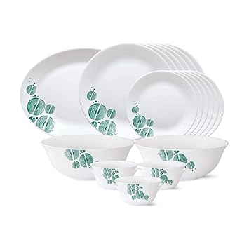 Larah by BOROSIL Opalware Dinner Set - 21 Pieces White