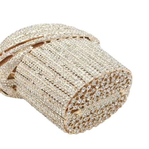 Image of Women Ice Cream Crystal Evening Bag Luxury Rhinestone Clutch Wedding Party Minaudiere Purse and Handbag for Cocktail