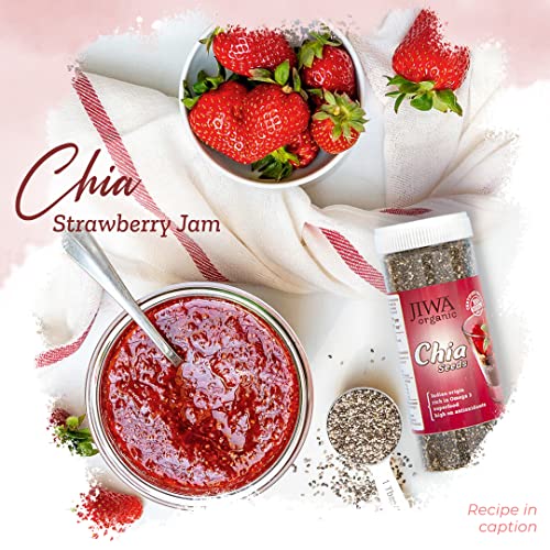 Image of JIWA healthy by nature Organic Chia Seeds|Raw & Unroasted Seeds For Eating|Superfood|Rich In Omega 3, Antioxidants & Fiber|Indian Origin|Certified Organic & Gluten Free|250 G