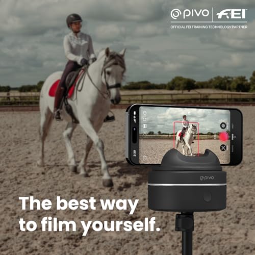 Pivo Equestrian Max AI-Powered 360° Rotation Horse, Face & Body Auto Tracking Smart Phone Holder for Equestrians and Athletes Compatible with Tablet & Smartphone with Remote Control