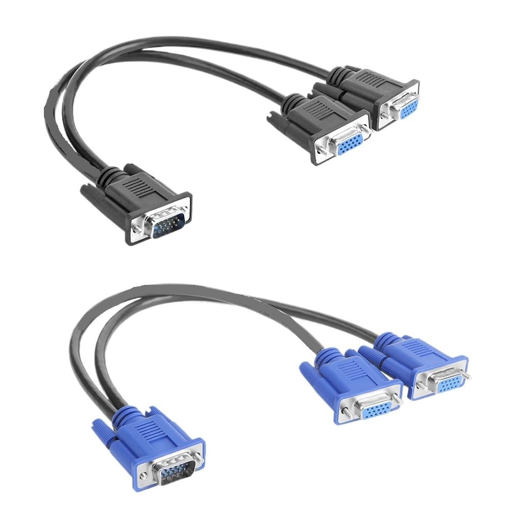 Cavo splitter VGA da 1 computer a doppio monitor adattatore splitter a Y maschio a femmina cavo VGA