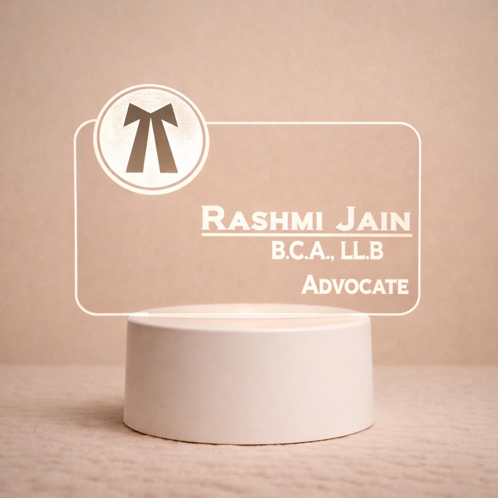 Personalized Advocate LED Night Lamp with Name – Custom Table Light for Lawyers, Judges & Law Students | Warm Yellow USB Lamp | Unique Gift for Advocates-image-37