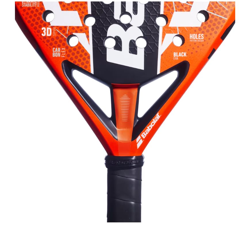 Babolat Racchetta Padel Veron JL 3.0, Fibra di Carbonio, Rosso e Nero, Unisex, Dynamic Stability System