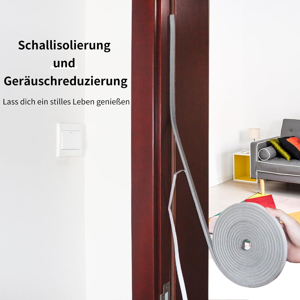 5M 10x3mm Nastro Adesivo In Schiuma EVA, Guarnizione Adesiva, Impermeabile, Per Isolamento Di Porte E Finestre, Adatto Per Industria E Assorbimento Degli Urti (Nastro Adesivo