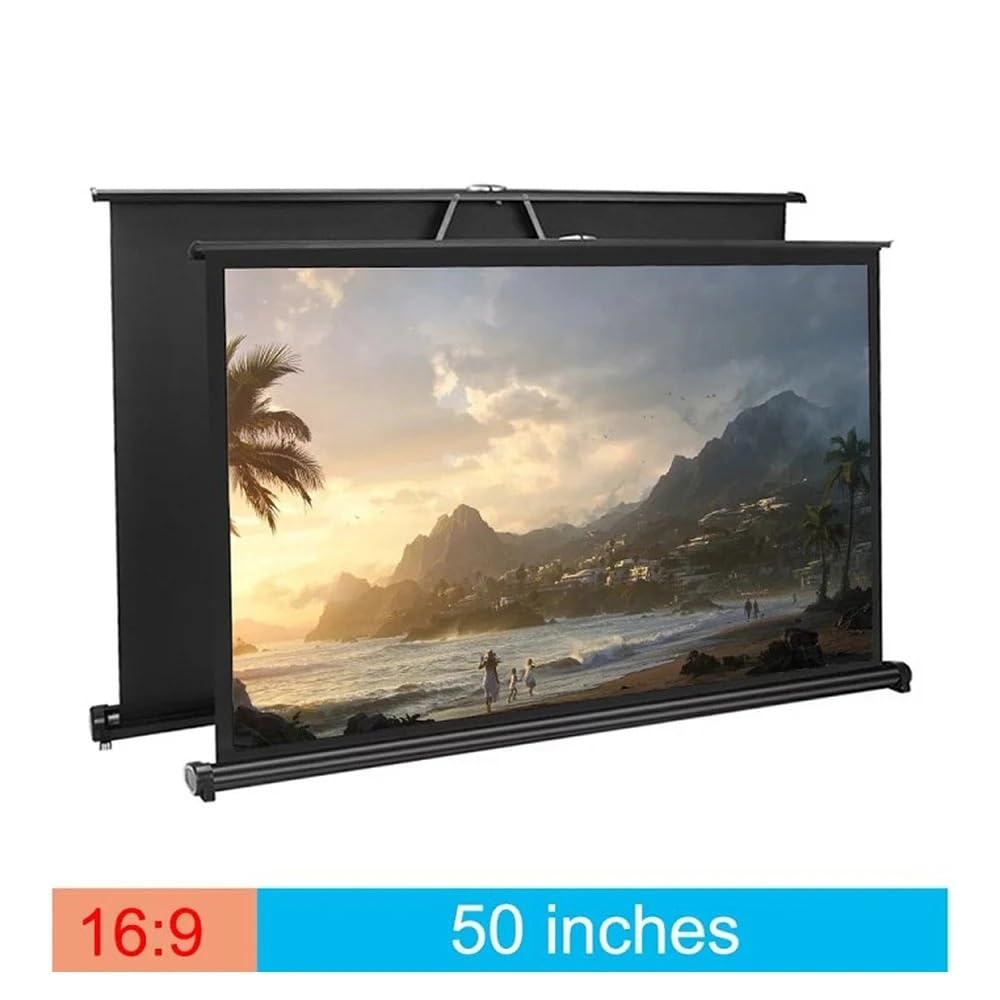 Schermi di proiezione Schermo da 50 Pollici 16:9 TSH 50 Schermo per Tablet/Micro Mini proiettore a LED, Tenda Portatile Facile da trasportare per la casa Intelligente