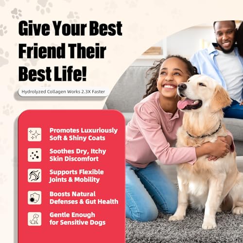 Image of Dog Collagen (90 Beef) - Relieve Itching & Shedding, Improve Joint Comfort & Mobility | Collagen, Probiotics, DHA /EPA, Hyaluronic Acid For All Dogs & Breeds Orsacchiotto