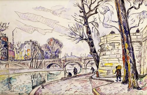 Tableaux muraux Paul Signac Quai de Seine pour décoration salon 60x90