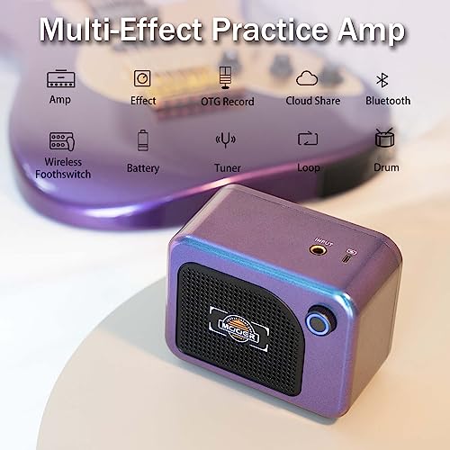 MOOER Hornet05i Portable Mini Guitar Amp for Practice, Bluetooth 5W and Chargeble Battery, 101 Effect Types with Delay/Mod/OD, Loop, Drum, Tuner for Electric Guitar - Image 4