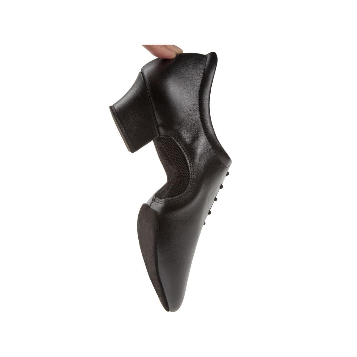 Diamant Herren Latein Tanzschuhe 163-224-592 - Leder/Mesh schwarz - 4 cm Cuban Absatz - Geteilte Rauledersohle - Made in Germany