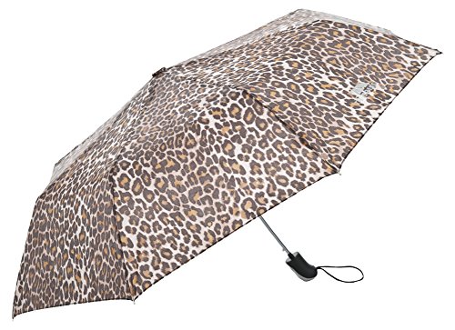 Trespass Maggiemay, Leopard Print, Regenschirm mit Schutzhülle, Braun Cover