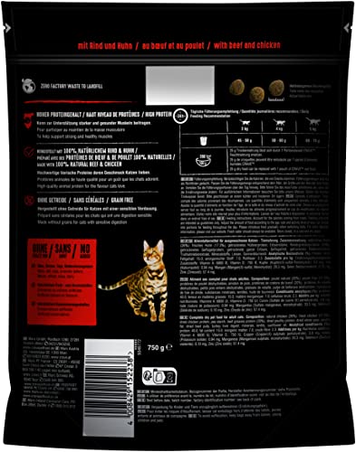 CRAVE Alleinfuttermittel für ausgewachsene Katzen - Tiernahrung., Brown, 750 g (6er Pack)