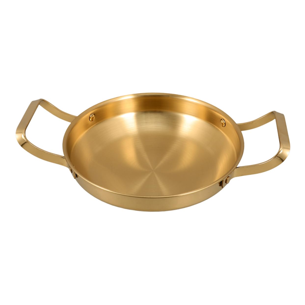 AUTSUPPL Home Restaurant Cooking Pot Double Handle Seafood Pot Metal Pan Secure Grip Heat Distribution