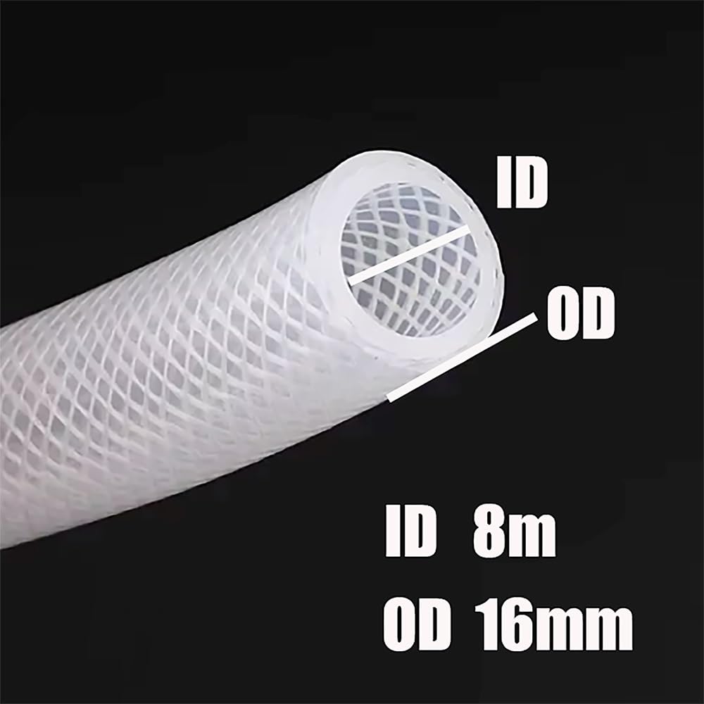 Manguera de silicona de grado alimenticio premium - Tubo flexible de 4-38 mm for uso en cervecerías, lácteos, acuarios y laboratorios - 3 metros(8mmx16mm)