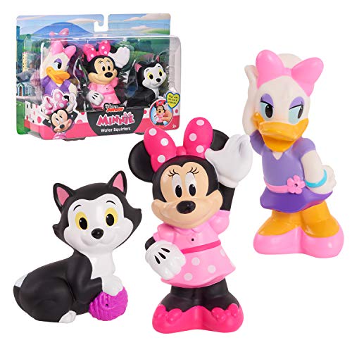 Disney Junior Minnie Mouse 3-Pack Bath Toys, Figures Include Minnie Mouse, Daisy Duck, and Figaro, Kids Toys for Ages 3 Up by Just Play