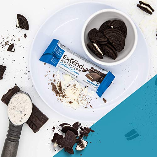 Extend Bar, Glucose Control, Low Sugar, Meal Replacement, 1.48 Bars, 15 Count, Cookies and Cream