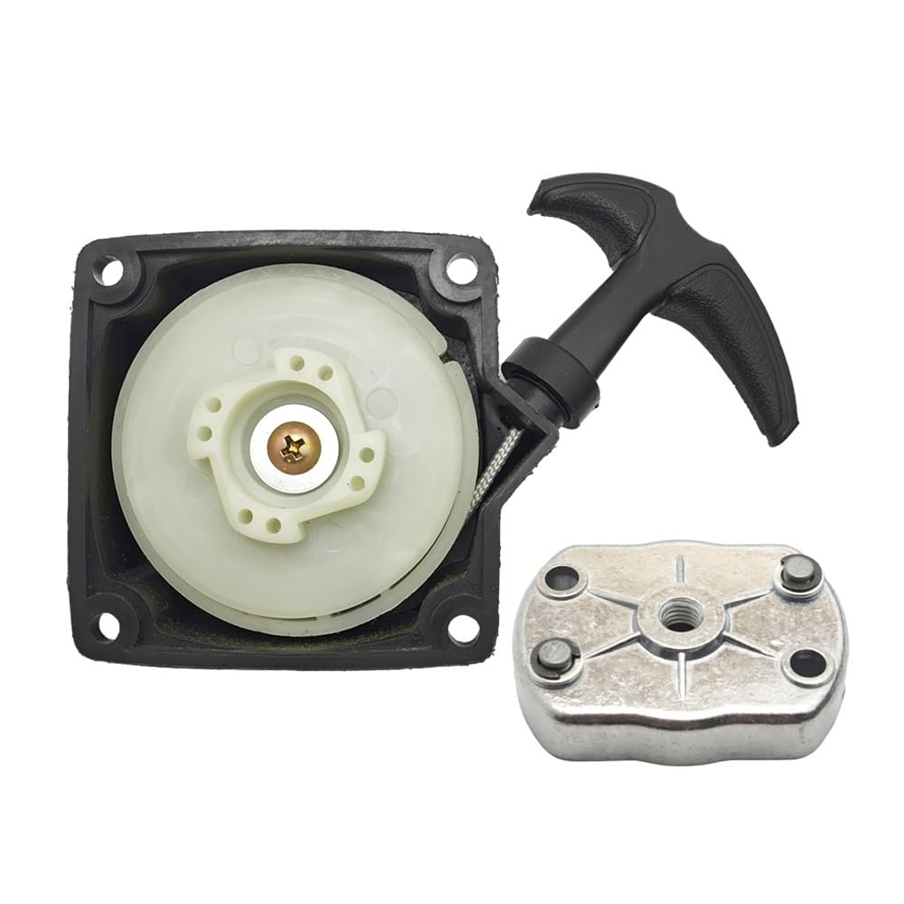 Kit de Arranque de Retroceso fácil con dial de Arranque de Garra de Aluminio, Compatible con Motores de cortacésped 40-5, 44-5, 33, CG430 y 44F-5 Pieza de reparación para desbrozadora