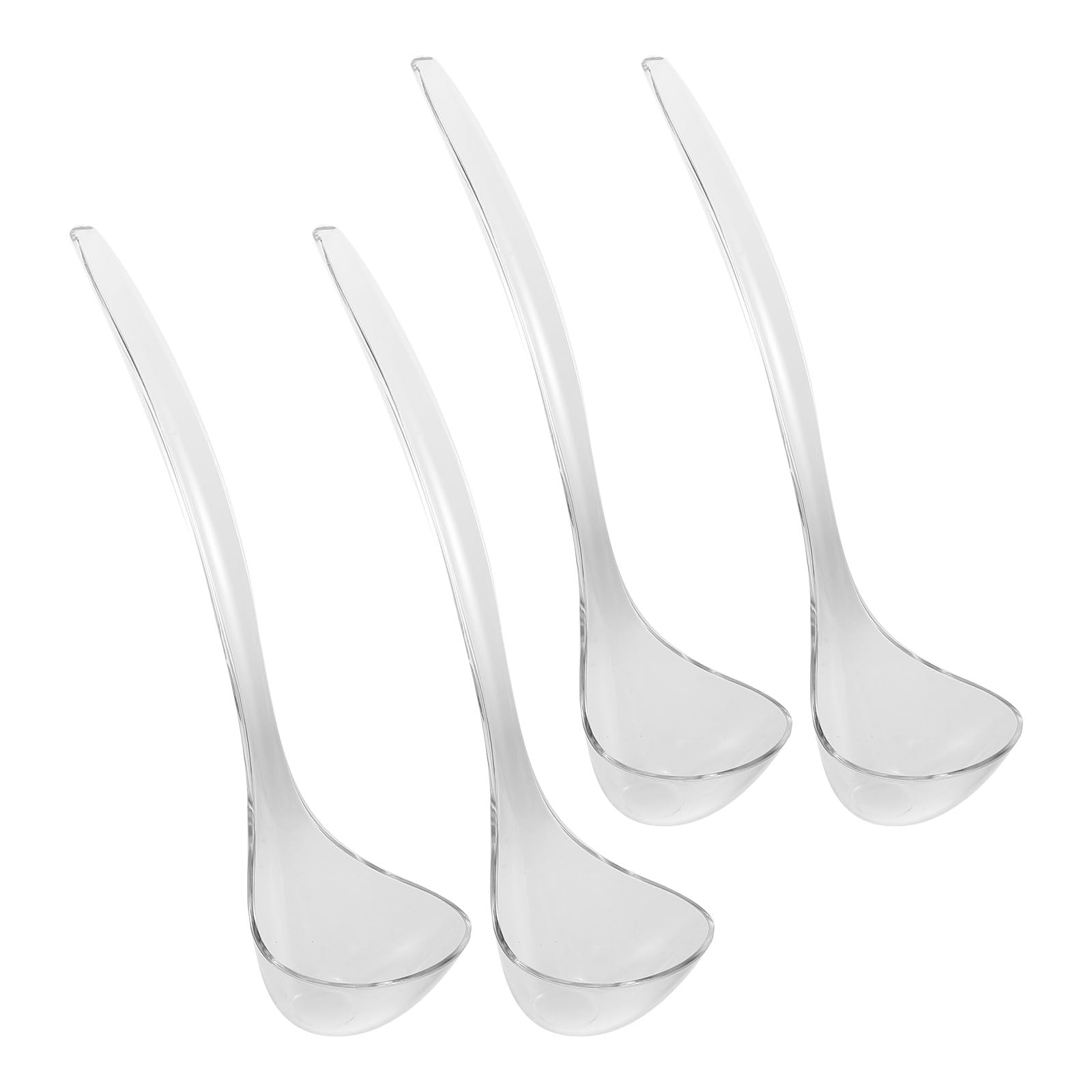Juego de Cucharones para Ponchera 4 Piezas PC Transparente Mango Largo