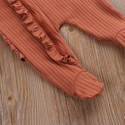 Citgeett Newborn Infant Baby Girls Polka Dot Ruffle Sleeve Romper One-Piece Button Jumpsuit Fall Clothes Outfit #TOP5