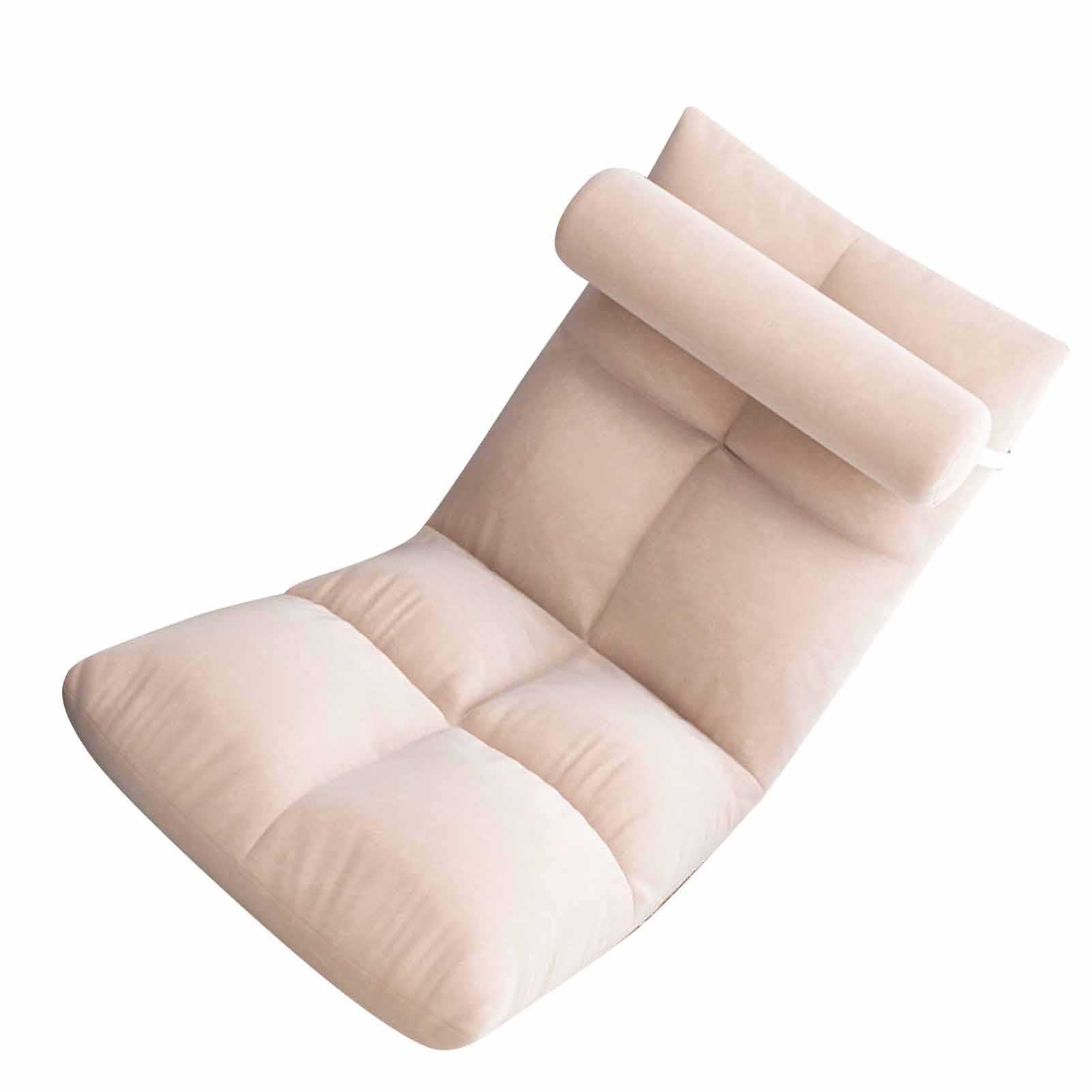 Silla de gaming, respaldo ajustable, suave, plegable, para adultos, meditación, sala de estar, sala de juegos, marco de metal (pincho)