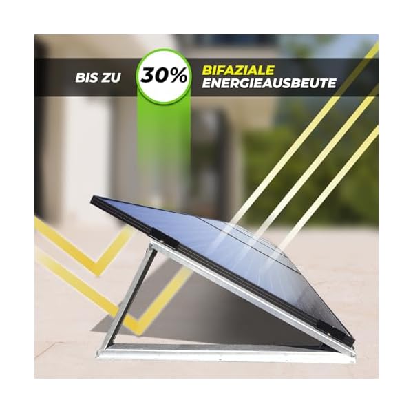 SUNNIVA Balkonkraftwerk FULL BLACK BIFACIAL GLAS-GLAS 1196W/800W Solaranlage mit 800W TSUN Micro Wechselrichter Wifi Bluetooth und Speicher, drosselbar, 2x460W Solarmodule, 5m Kabel – Bild 6