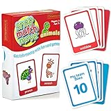 Covelico Animal Movement Cards - Active Games for Toddlers & Kids, Play Snap, Matching & Go Fish with Animal Cards, Animal Memory Matching Game Flash Cards, Recess Equipment & PE Equipment