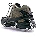 QiKun-Home Tacos de tracción para Caminar 19 Dientes Hielo Puños de Nieve Crampones Zapatos Antideslizantes Botas Calzado para Senderismo Pesca Escalada Naranja L