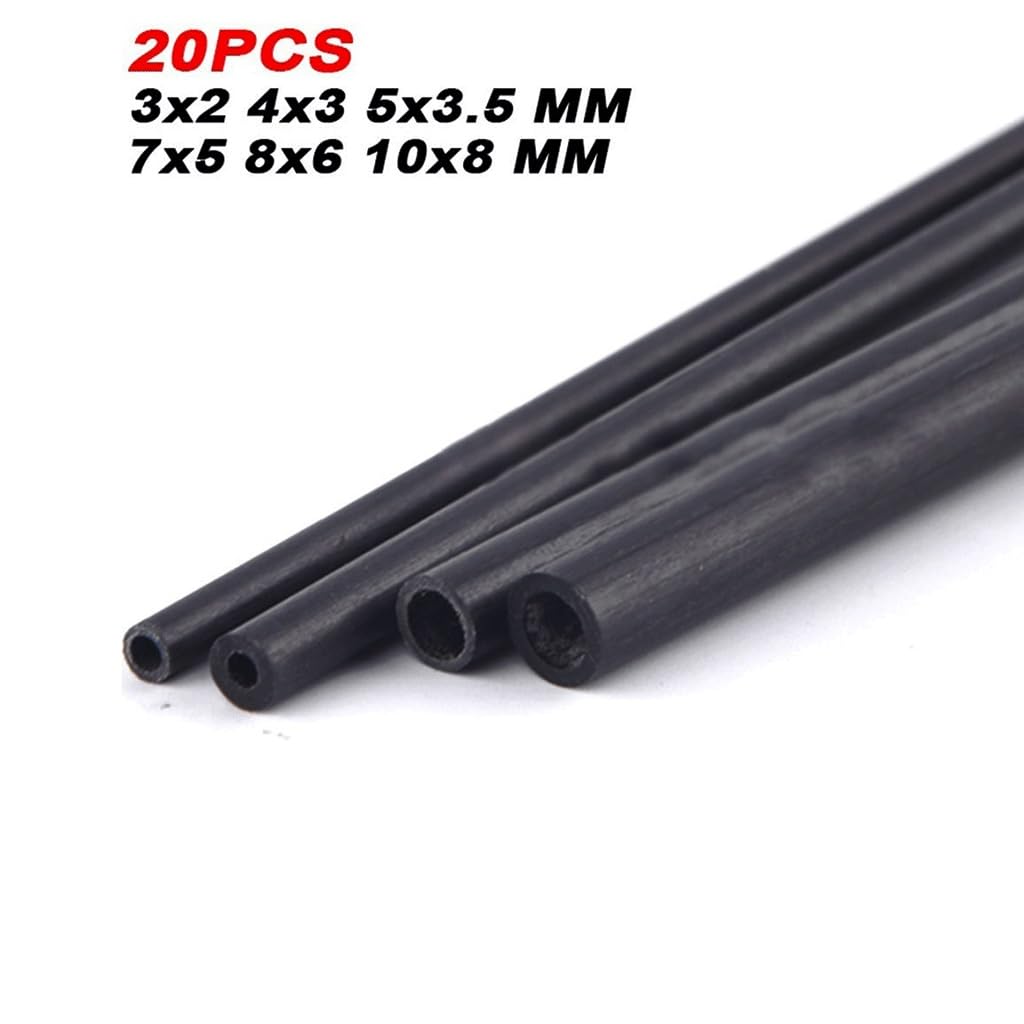 Tubo in fibra di carbonio da 500 mm, asta cava da 10/20 pezzi(7x5x0.5Mx10PCS)