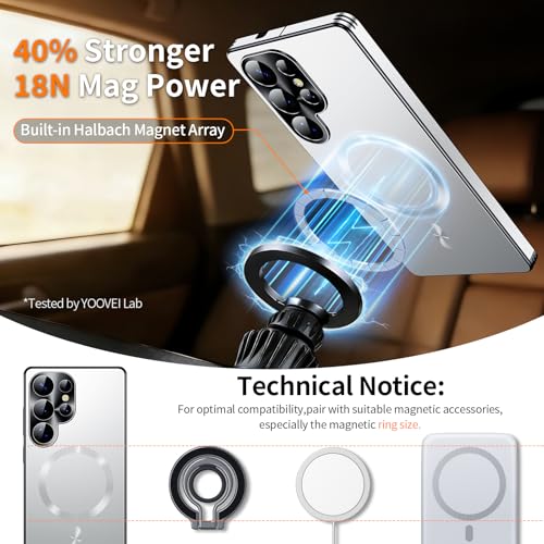 Image of for Samsung Galaxy S25 Ultra Case, Heavy-Duty Slim Design Compatible with MagSafe, Strong Magnetic Shockproof Protection for Screen & Camera Cover Case for Samsung S25 Ultra,White