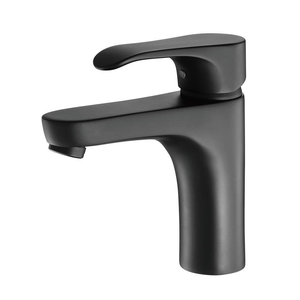Black Short Basin Faucet Hot and Cold Copper Single Handle Washbasin Faucet Washbasin Faucet Enjoyable Shower