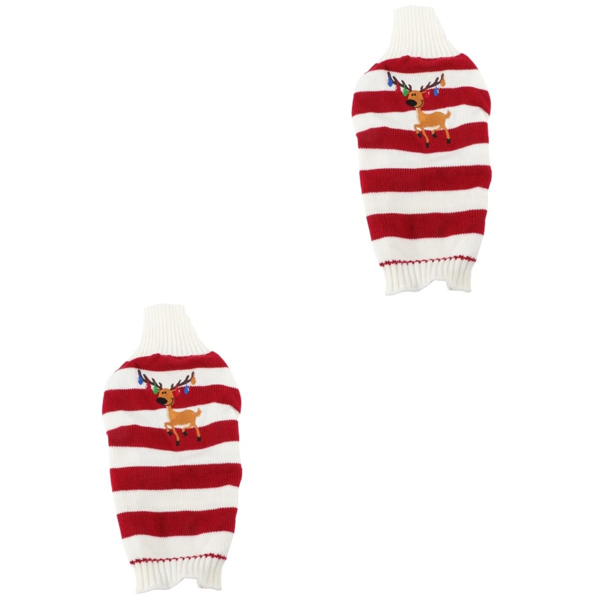POPETPOP 2pcs Pet Christmas Clothes Winter Dog Costume Elk Knit Sweater for Dogs Xs
