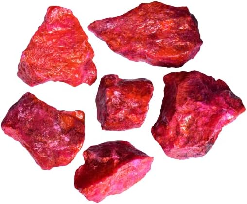 Ramagems Madagascar - Rubí crudo natural sin cortar, piedra preciosa de hecho, certificado Ruby Manik, cristal curativo auténtico