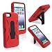 Aimo Wireless IPH5PCMX012S Guerilla Armor Hybrid Case with Kickstand for iPhone 5 - Retail Packaging - Red/Black