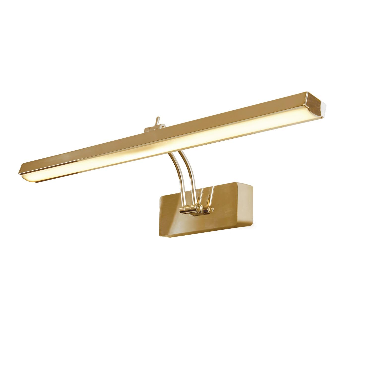 Lámpara cuadro LED con interruptor regulable W: 60,5 cm grande en latón 3000 K 809 lm aluminio Art Nouveau lámpara cuadro salón DAMIAN