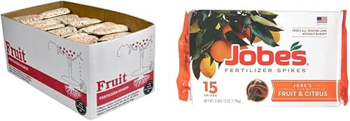 Jobe’s, 02612, Fertilizer Spikes, Fruit Tree, 160 Count, 38lbs, Brown