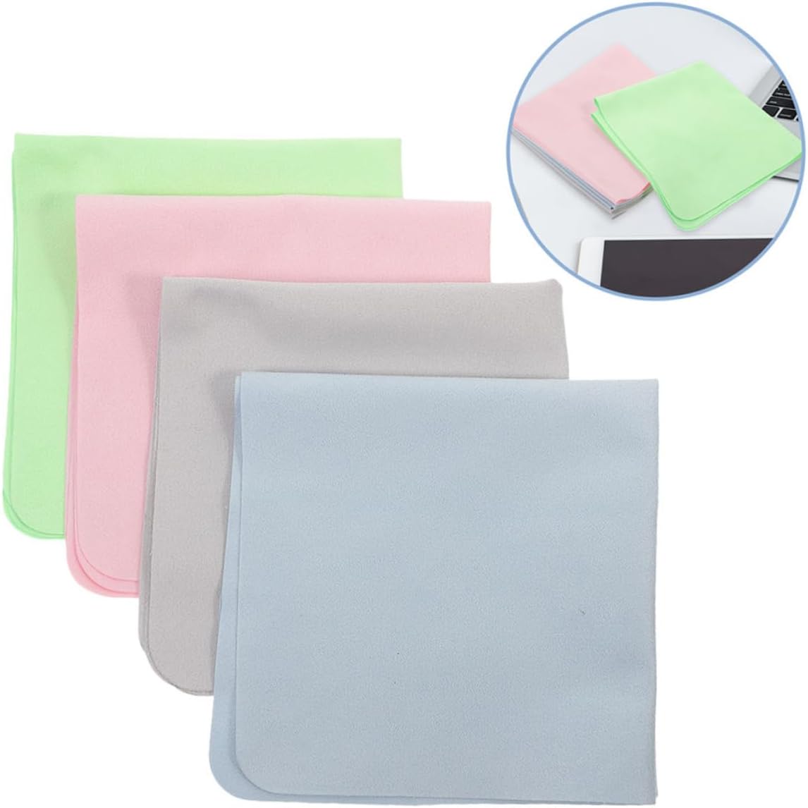 8pcs Colored Eyeglass Cleaning Cloths Scratch Lens for Glasses Convenient Design for Mobile Tablet Durable Fade Resistant