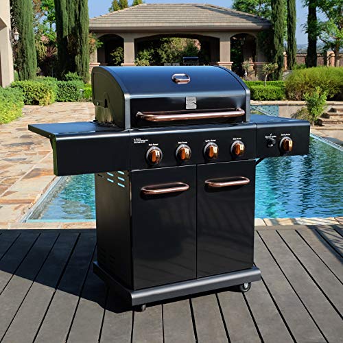 Kenmore-PG-A40409S0LB-2-4-Burner-Cabinet-Style-Propane-Gas-BBQ-Grill-with-Searing-Side-Burner-52000-Total-BTU-Black-and-Copper