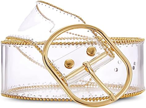 Clear Belt Transparent Jelly Waist Belt with Fancy Buckle for